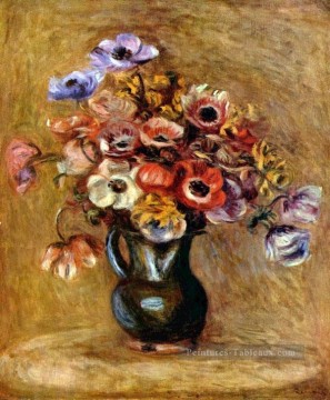 noir - anémones fleur Pierre Auguste Renoir